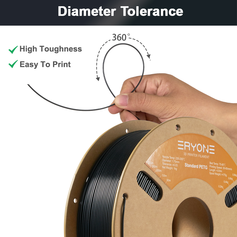 Стандартная нить PETG ERYONE 1/3/5/10 кг, 1,75 мм, 3D-принт, доступно многоцветное, нить изpetg, 3D-нить оптом, 1 кг/катушка