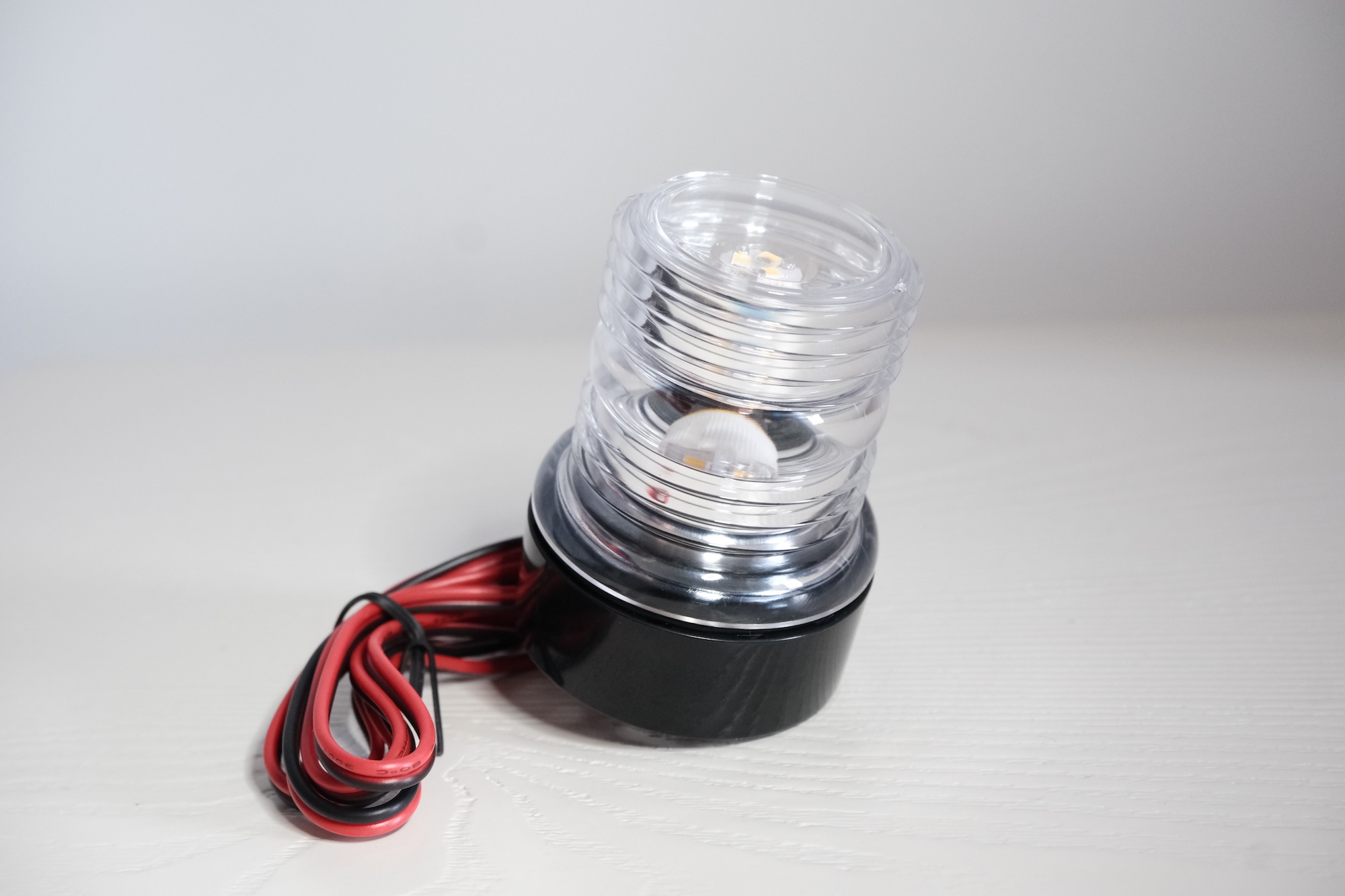 Luz LED de navegación para yate, luz de señal de navegación para yate, impermeable, plegable, blanco puro, 12 ~ 24V