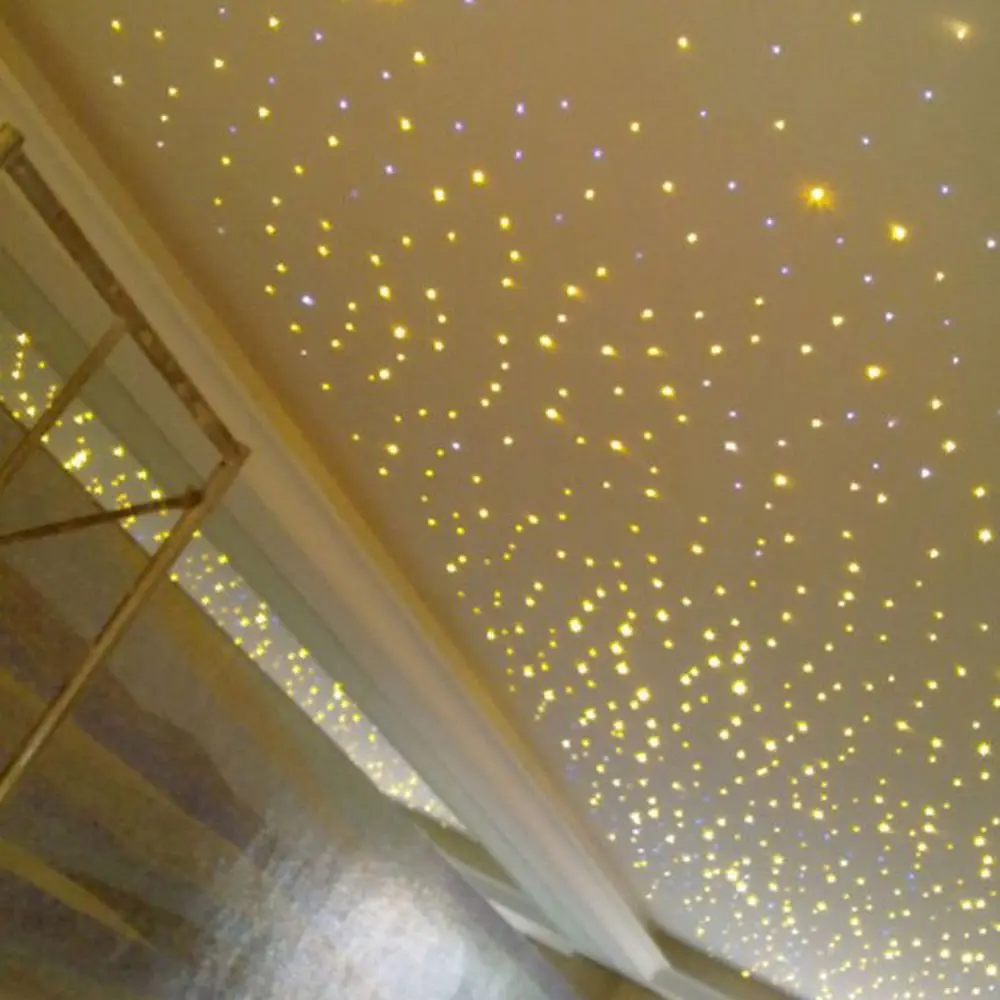 50M x 0.75mm/1.0mm PMMA สายเคเบิลใยแก้วนำแสง LED แสงใส DIY สำหรับไฟ LED เครื่องยนต์ท้องฟ้าตกแต่งงานปาร์ตี้
