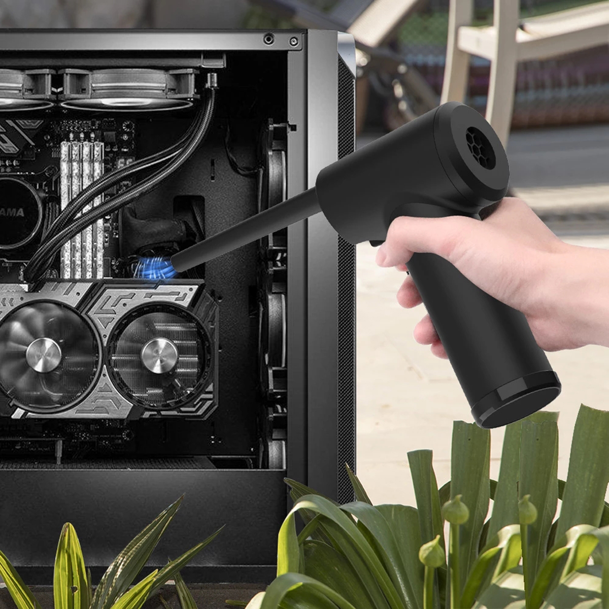 Espanador de ar comprimido para teclado de computador 51000 rpm mini elétrico sem fio pc limpador de carro ventilador de ar sem fio