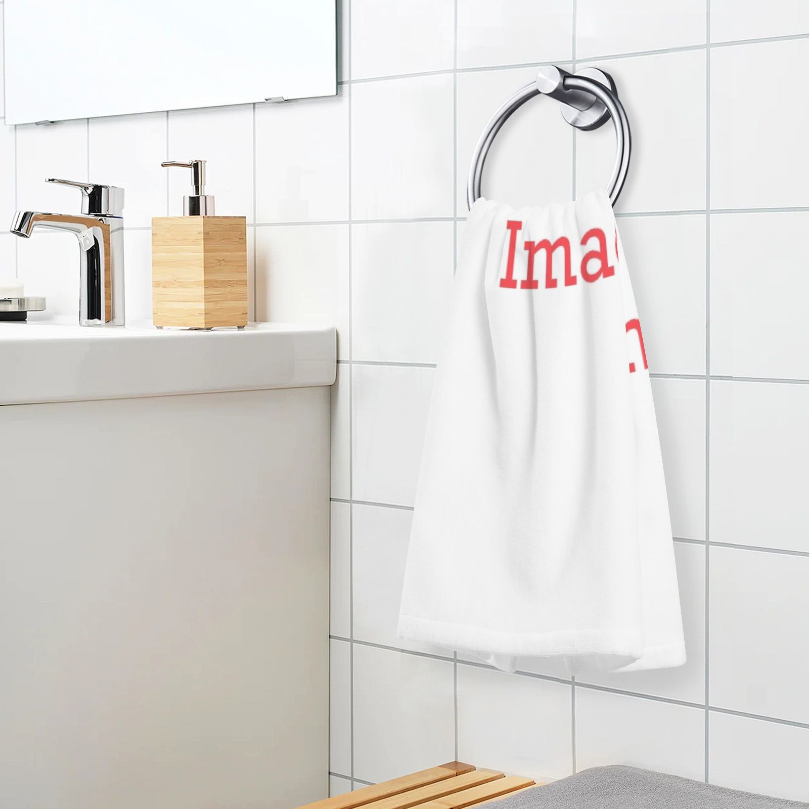 100% Cotton Bathroom Hand Towel Thickened Face Hair Towels Bathroom Adults Hotel Travel  Water Absorption Custom Image