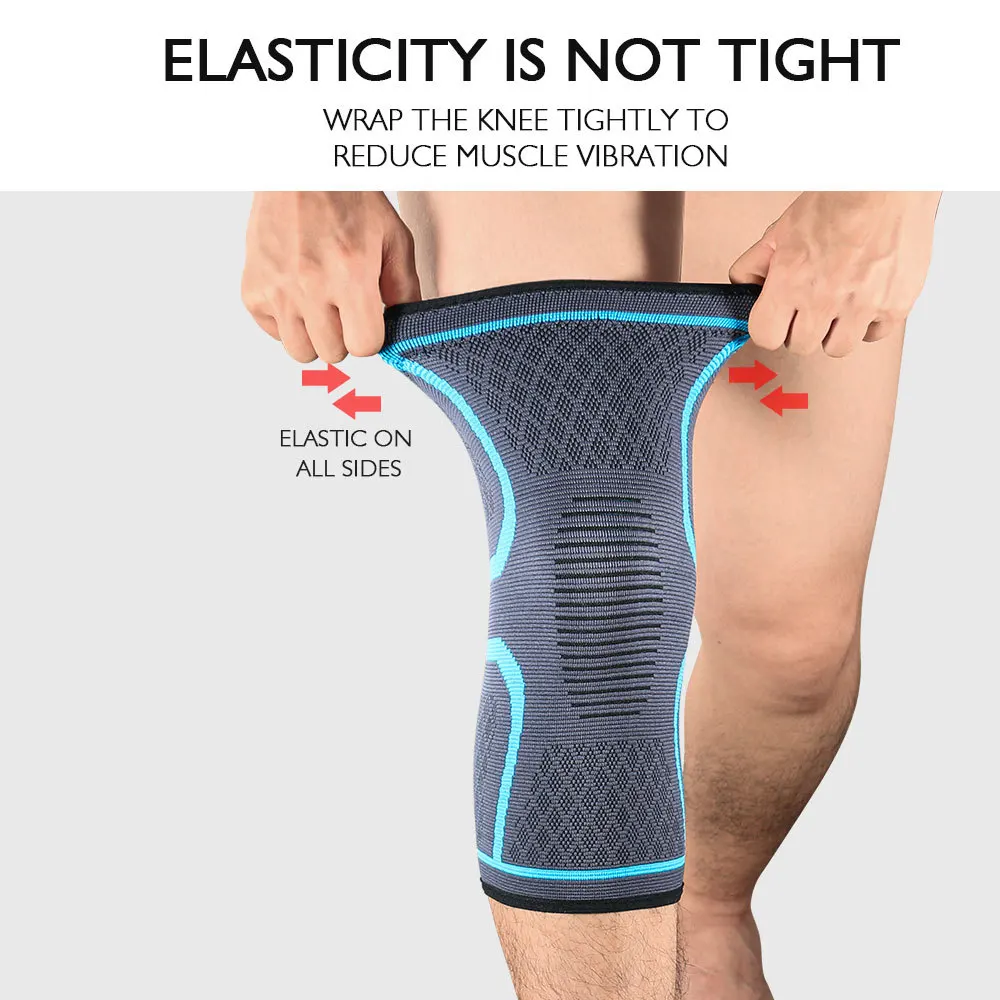 1/2PCS Fitness Running Cycling Knee Support Braces Elastic Nylon Sport Compression Knee Pad Sleeve for Basketball Volleyball