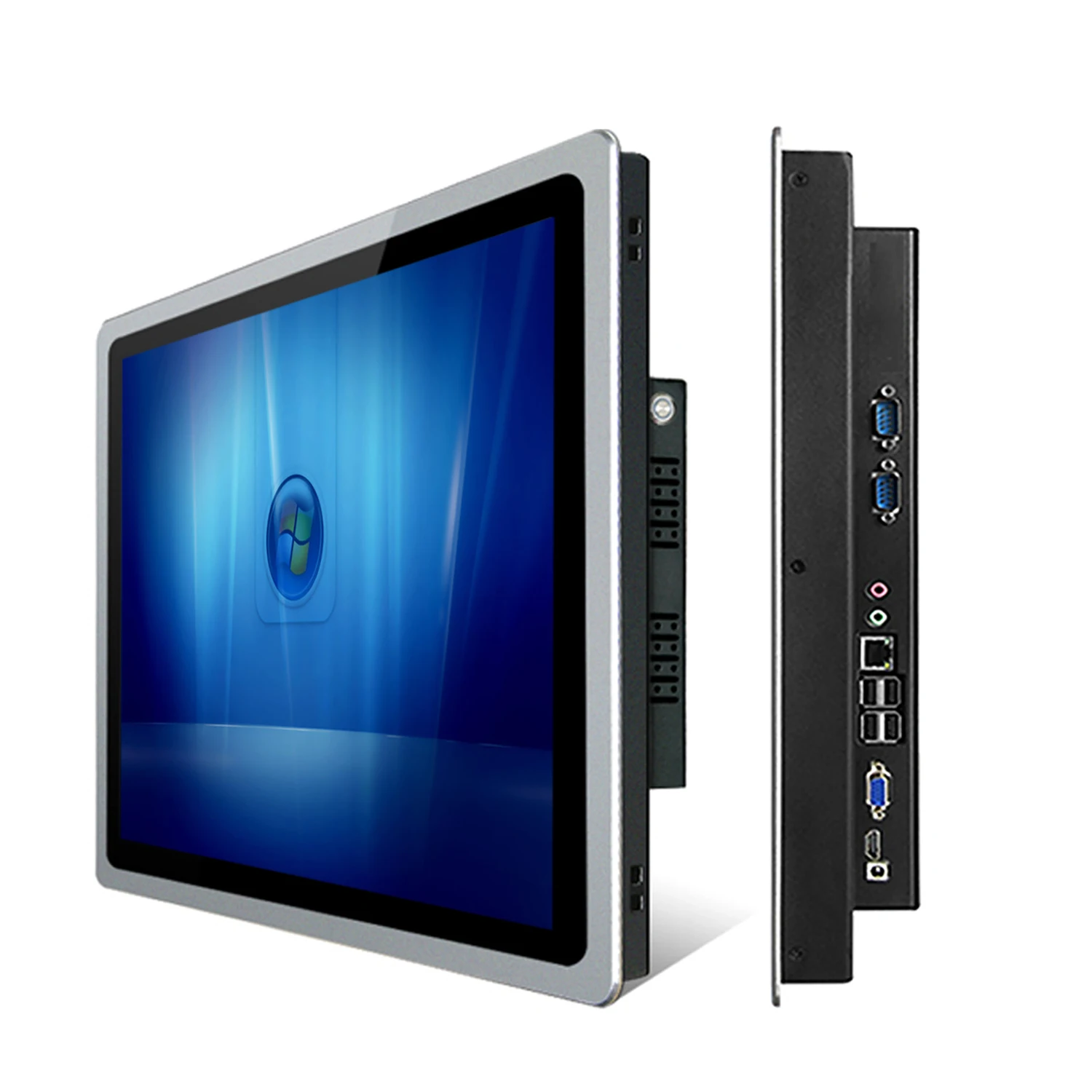 Panel frontal industrial todo en uno integrado de 12,1 pulgadas IP65 resistente al agua con pantalla táctil capacitiva para Win10 Pro 1024*768