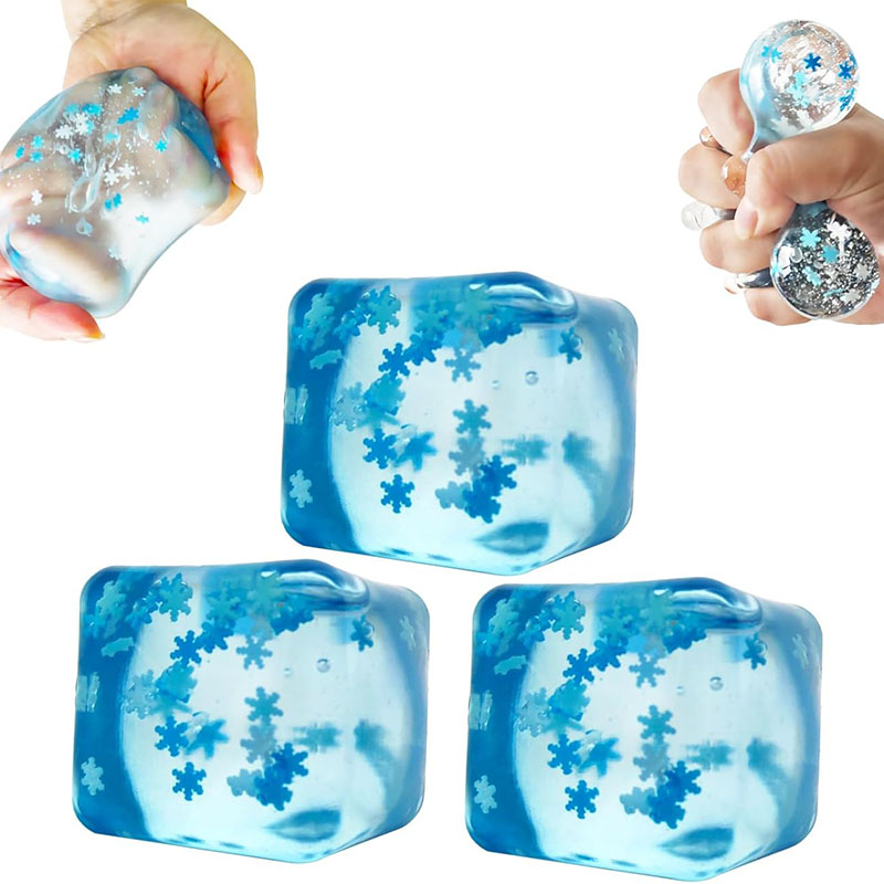 Flocons de neige Cube de glace Anti-stress jouets spongieux rebond lent soulagement du Stress balle décompression Fidget jouet pour adultes cadeaux d'anniversaire