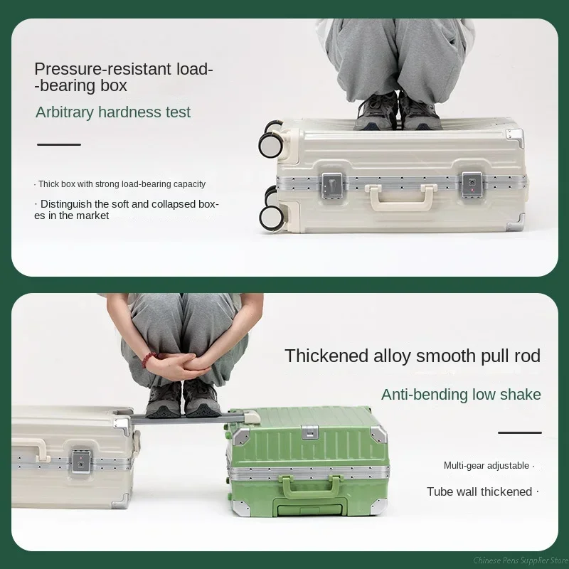 20 24 26 28 "Roll gepäck weiblich stark dick haltbar Trolley Box männlich Reise Boarding Passwort Box Koffer schall dichtes Rad