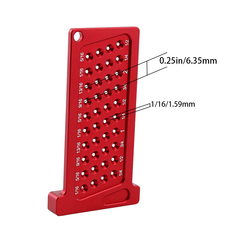 เครื่องมือวัดความแม่นยํา T-type Hole ไม้บรรทัดอลูมิเนียมไม้เมตริก/นิ้ว MINI Crossed-OUT Hole Scribing เครื่องมือ