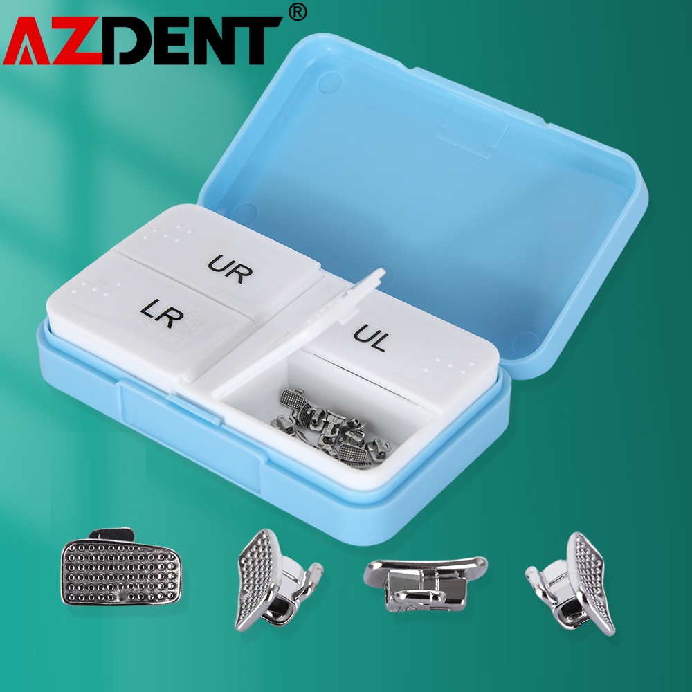 20 juegos 80 Uds AZDENT tubos bucales de ortodoncia Dental 1er molar bondable monobloque no Convertible único Roth MBT 0,022/0,018