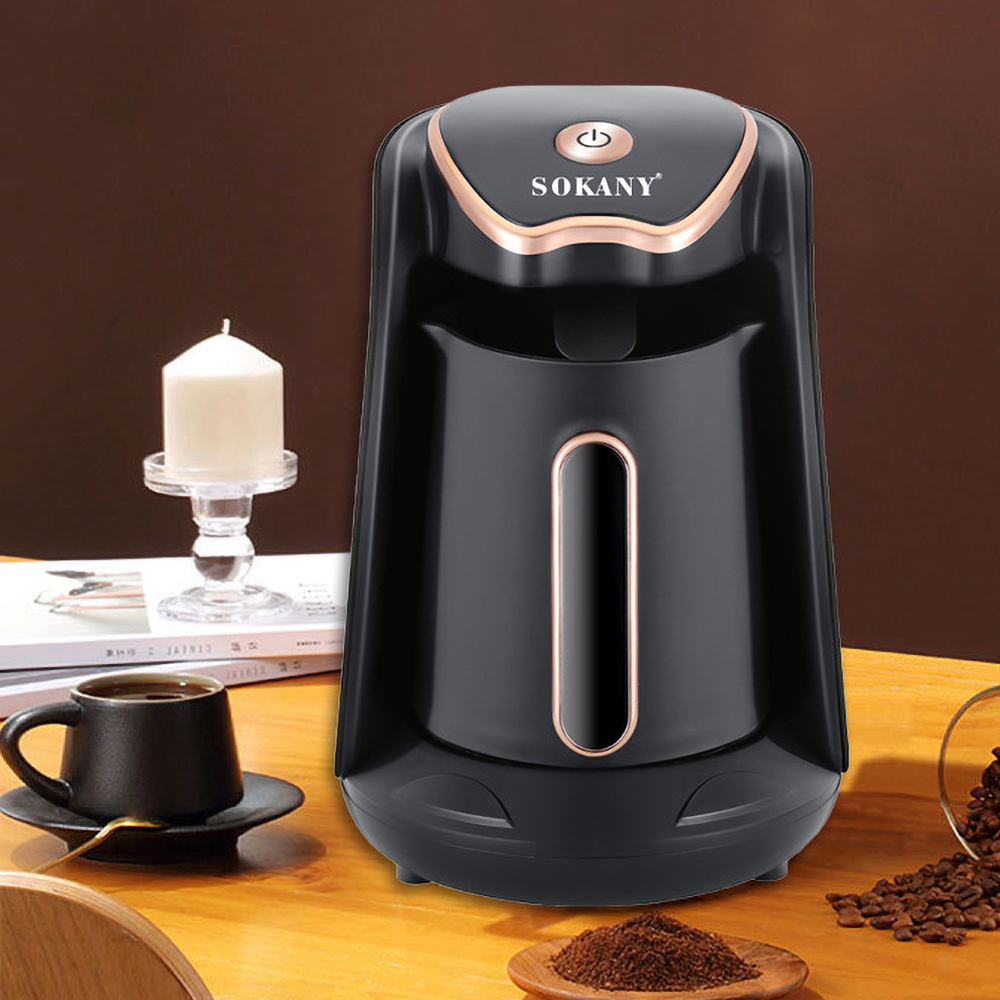 Sokany, горячая распродажа, 100% без бисфенола А, от 1 до 4 чашек, 600 Вт, электрическая емкость для заваривания, турецкая греческая кофеварка, набор горшков для путешествий, офиса