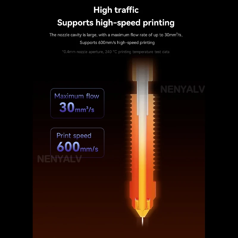 For Creality K1C Nozzle All-in-one Hardened Steel Titanium High Flow Upgraded K1C K1 Max Nozzle 0.2/0.4/0.6/0.8mm For Ender3 V3