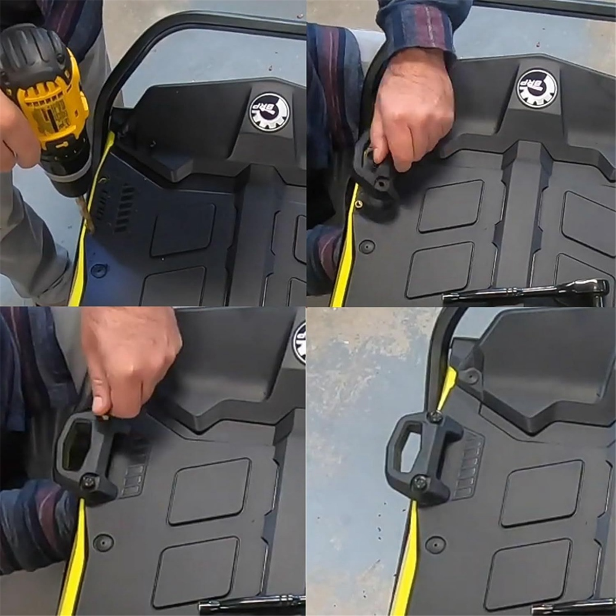 Kit de base para portaequipajes de carga de coche para Ski Doo LINQ CARGO 860201806   Accesorios para Extorier de automóviles Reposabrazos para asiento de motos de nieve