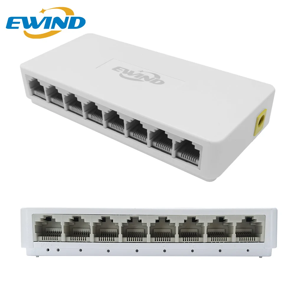 10/100/1000 Mbit/s Voll-Gigabit-Netzwerk-Ethernet-Switch 5/8 Ports RJ45-Port 10/100 Mbit/s Fast Network Switch Ethernet