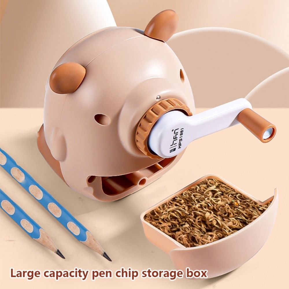Sacapuntas creativo Capybara Kawaii papelería suministros escolares de oficina manivela cortador de lápiz mecánico herramientas para afilar