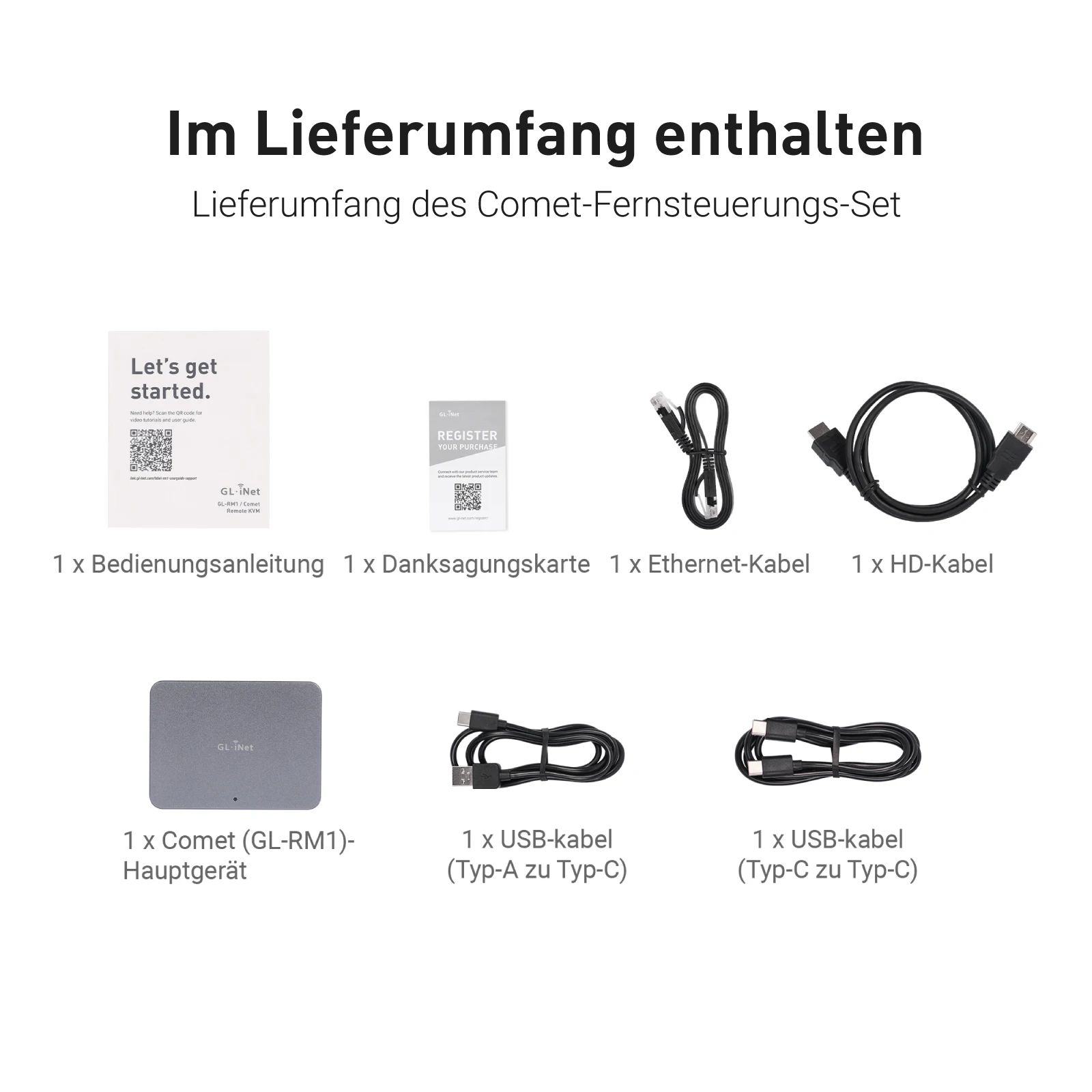 GL.iNet Comet (GL-RM1) Fern-KVM-Steuerung über Internet 4K@30Fps Tailscale Support Remote Keyboard Video Mouse