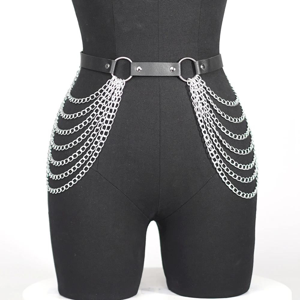 ผู้หญิงเซ็กซี่ขาสายรัด garter เข็มขัดเอวเข็มขัดรัดตัวหนังสายรัดเอวต้นขาสายรัด Gothic เสื้อผ้าอุปกรณ์เสริม