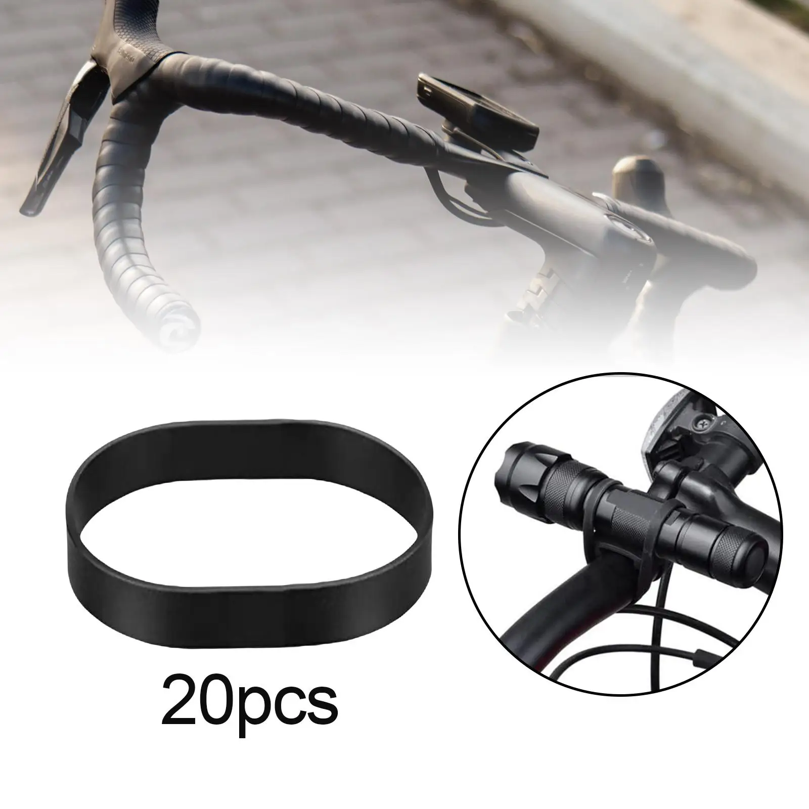 Bandas de goma resistentes para senderismo al aire libre, 3 de 1/2 "x 1/2", 20 unidades