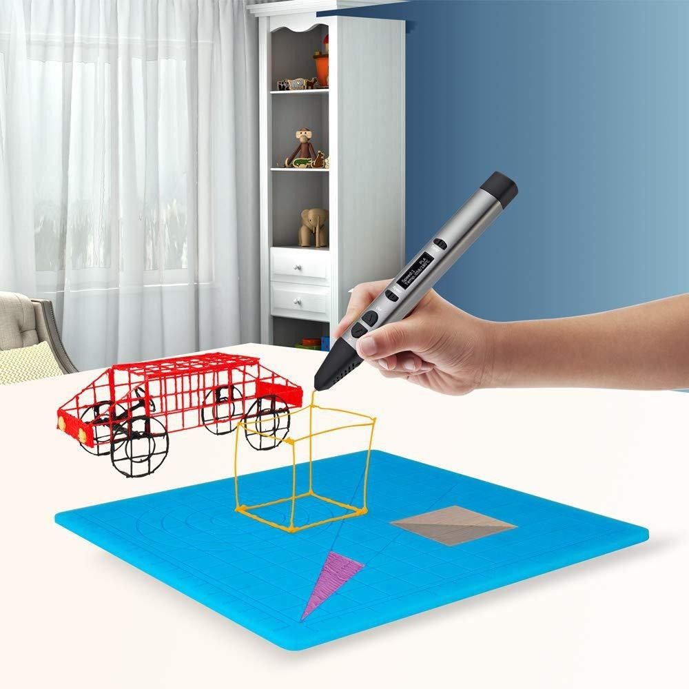 3D 印刷ペンシリコンデザインマット 2 指プロテクターテンプレート描画ツールシリコンパッド描画ツール子供大人用