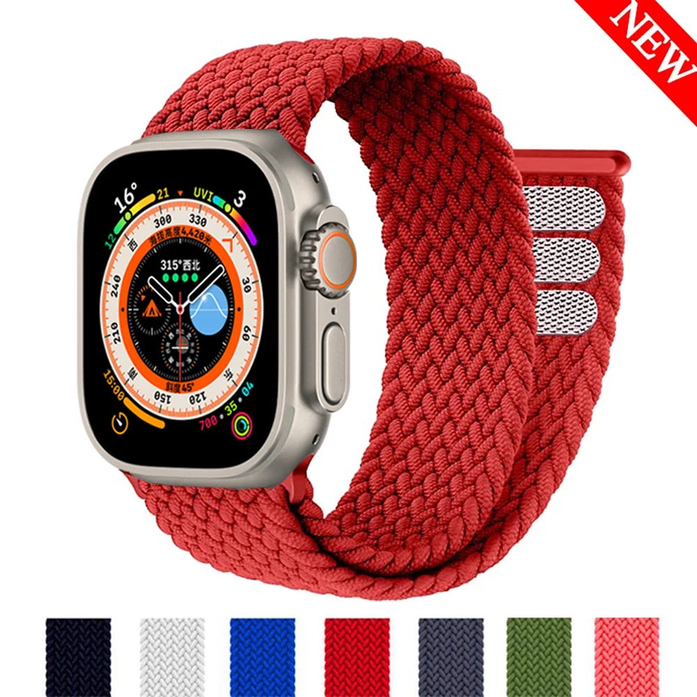 Áo Ngực Solo Vòng Dành Cho Đồng Hồ Apple Siêu Ban Nhạc 49Mm 45Mm 41Mm 44Mm 40Mm 42Mm correa Vòng Tay IWatch Series 7 SE 8 6 5 4 3 Dây