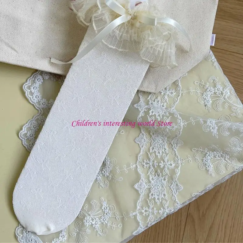 Kaus renda anak -anak musim panas tipis kaus tabung gaya Korea gadis manis bayi kecil kaus solid 425f