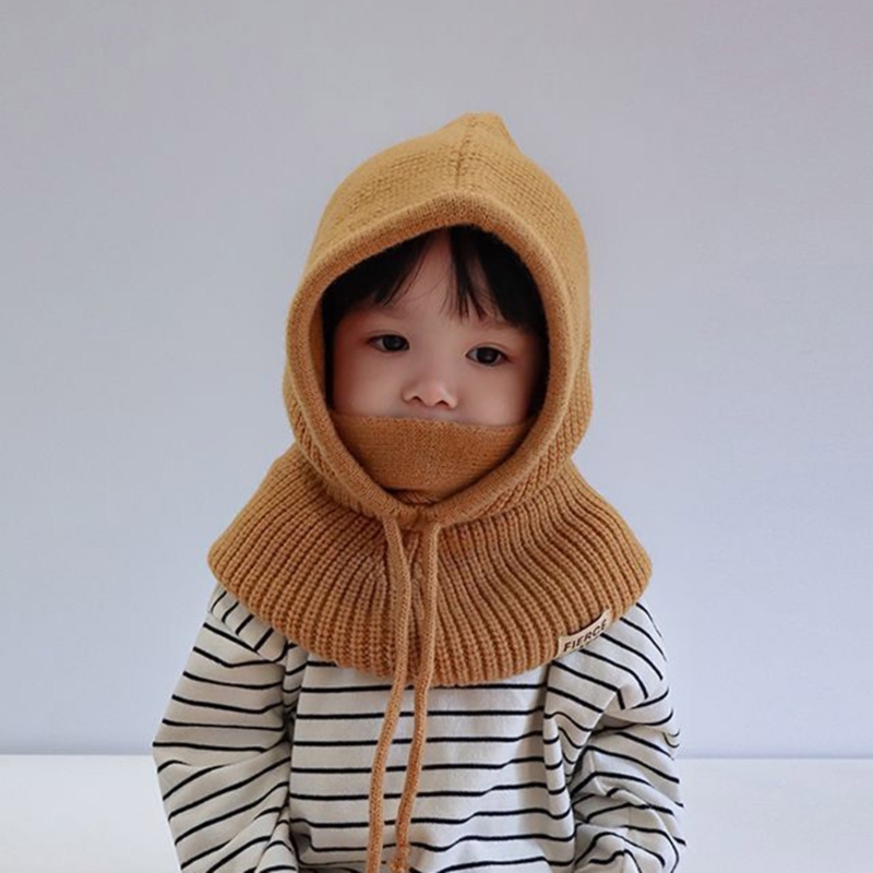Elegante gorro con capucha, calentador cuello para niños, bufanda, sombrero para actividades libre, para escuela y