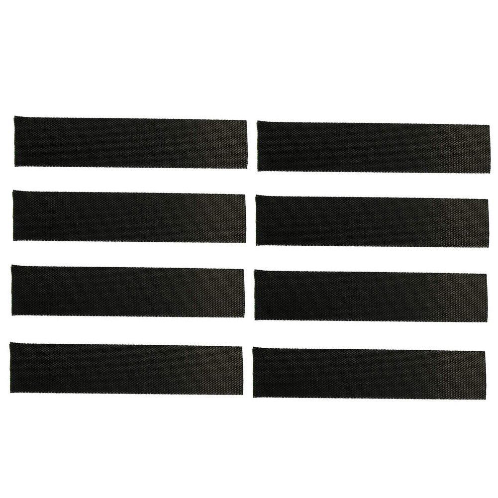 8pcs 10x2.5cm Self-Adhesive Fireplace End Tape Glass Fabric Black Tape Sealing Cord End High Temperature Resistance Stoves Parts