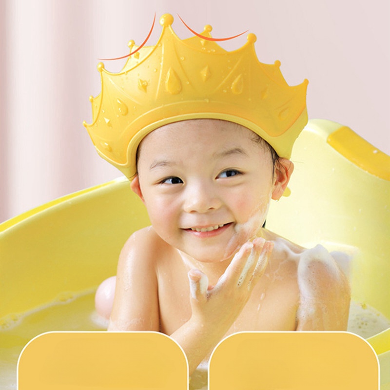Shampoo God Protezione per gli occhi e le orecchie Cappello per shampoo in silicone Cappello per shampoo da doccia impermeabile per neonati e bambini