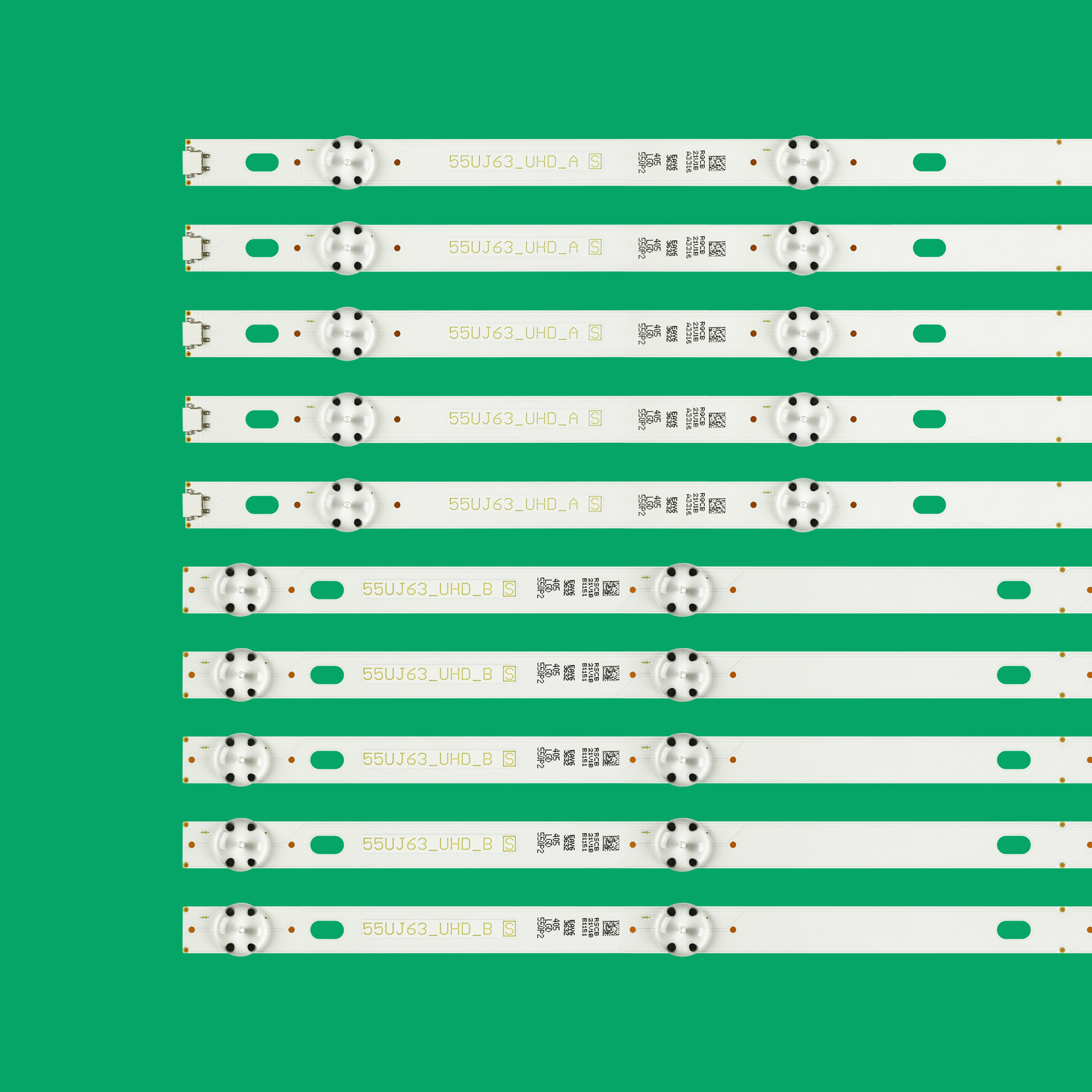 10 шт./компл. светодиодная подсветка для 55UJ630V 55UJ6300 55UJ635V 55UJ63_UHD_A 55UJ63_UHD_B 55LJ55_FHD_A 55LJ55_FHD_B SSC_55LJ55