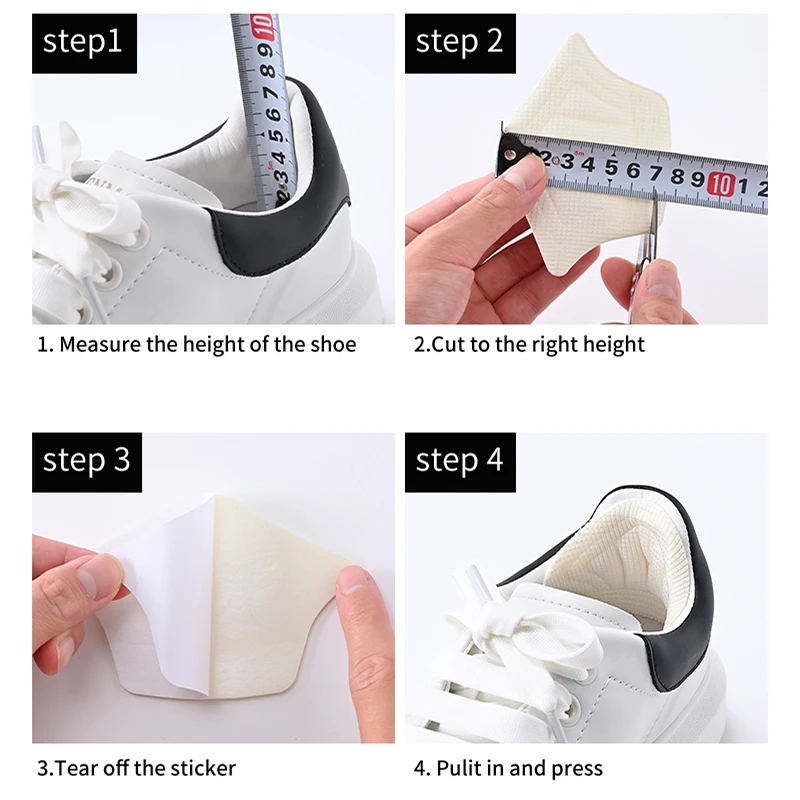 Plantillas con parche para zapatos deportivos, pegatina trasera, tamaño ajustable, antidesgaste, almohadilla para pies, plantilla de inserción, 3 pares/6 uds.