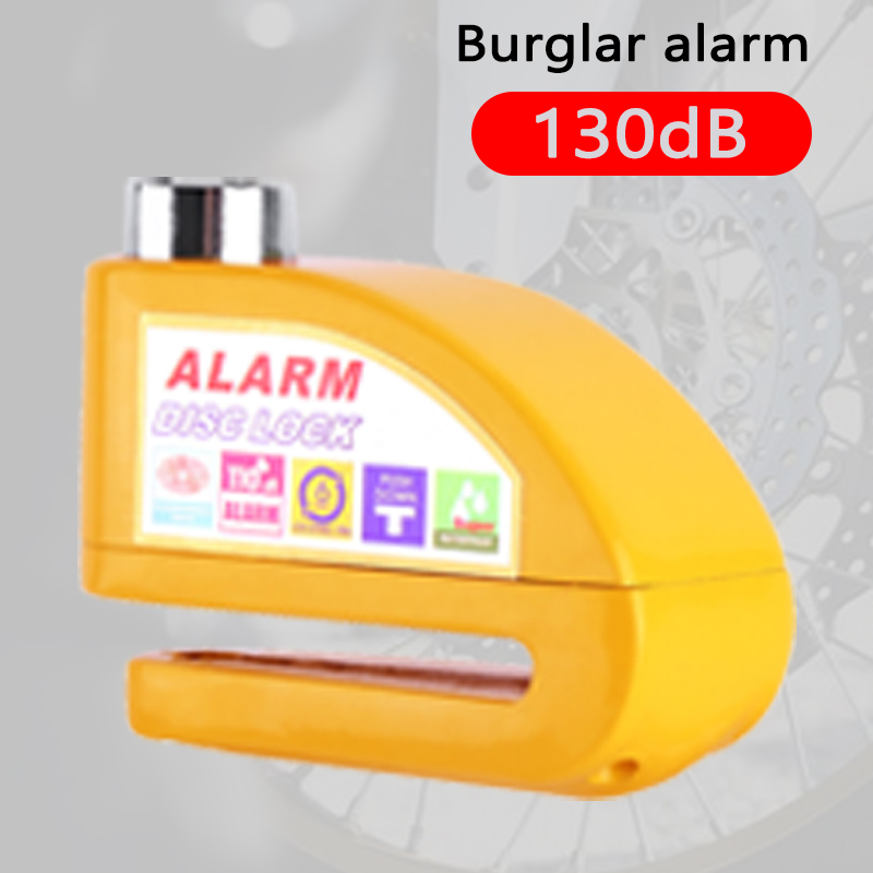 Liquidación_Cerradura para bicicleta y motocicleta, alarma, protección de seguridad, candado, disco, aleación de aluminio, recordatorio antirrobo, bolsa de bloqueo de cuerda para motocicleta