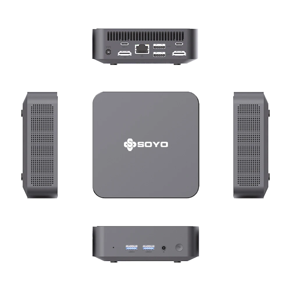 SOYO M4 Air Mini PC Intel Alder Lake N95 Мини-ПК Компьютер Win11 Pro Мини-ПК DDR4 16 ГБ ОЗУ 512 ГБ ПЗУ WiFi5 BT5.0 Настольный ПК