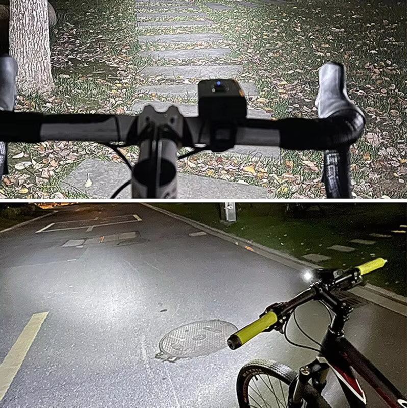2 T6 LED luz delantera de la bicicleta tipo C recargable faro delantero de bicicleta MTB bicicleta de carretera faro delantero para conducción nocturna seguridad en ciclismo