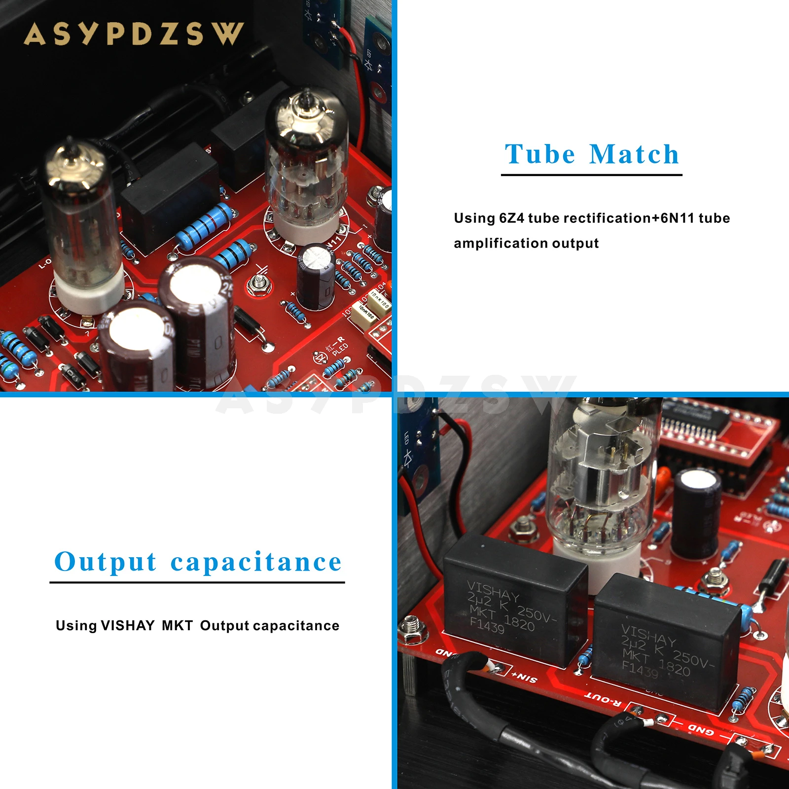 HIFI Stereo 6Z4+6N11 Tube decoder R2R NOS AD1865+CS8412 Audio AD1865 DAC (DAC Chip optional)