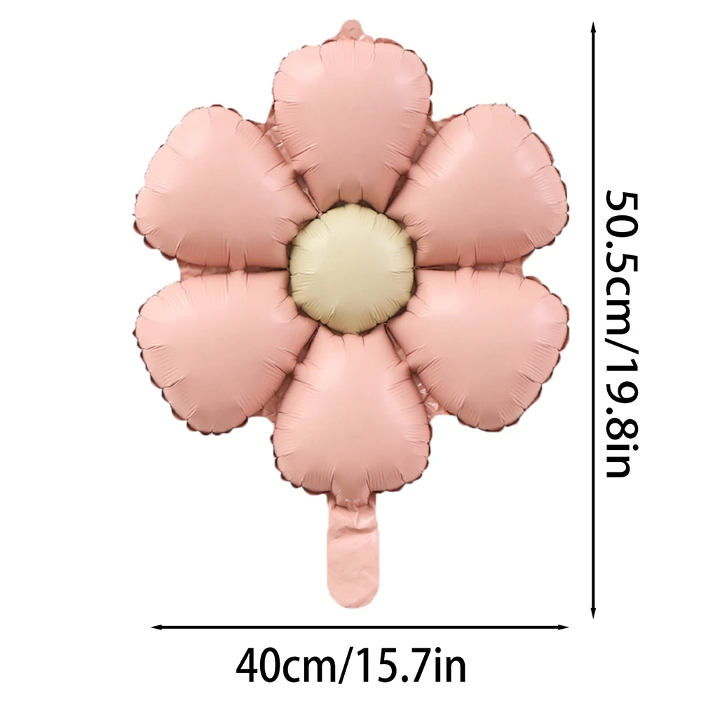 6 ชิ้น/เซ็ต Matt สีชมพู Candy Daisy บอลลูนอลูมิเนียมฟอยล์บอลลูนเจ้าสาววันเกิดงานแต่งงานตกแต่งบอลลูนอุปกรณ์