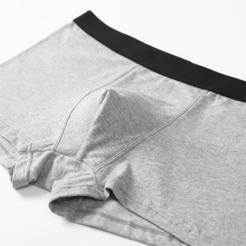 Herenboxers Katoen Comfort Slips Ondergoed Zwart Grijs L XL XXL XXXL Ademend Mode Fitness Sport