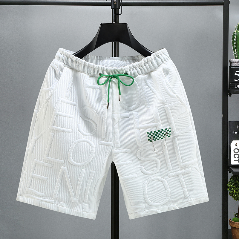 Nova moda shorts de malha masculino confortável cintura elástica roupas masculinas respiráveis calças curtas plus size
