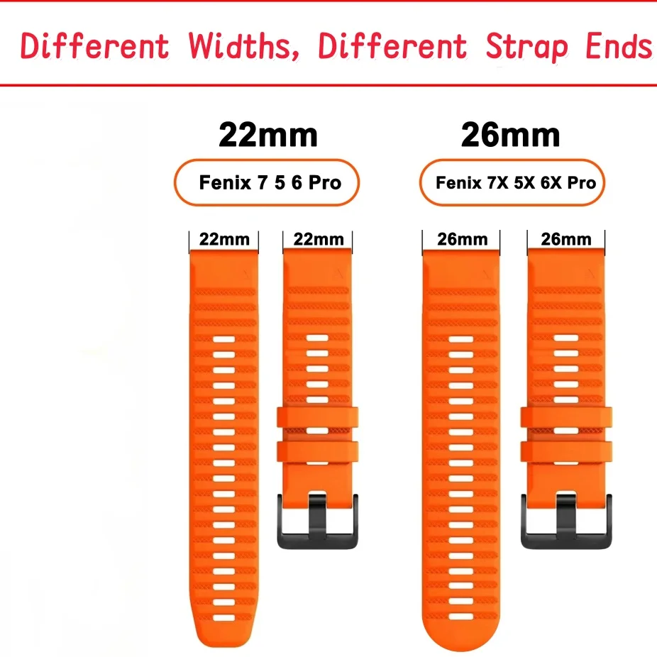 QuickFit 26mm 22mm Sport Siliconen Horlogeband Voor Garmin Fenix 8 E 47mm 51mm 7X7 Pro 6 6X/Epix Gen 2/Enduro 3 Band Armband