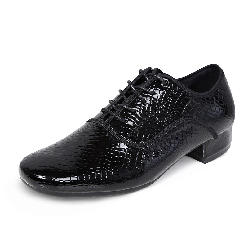 Klassische Mode 3CM Niedrigen Absatz Latin Dance Schuhe Männer Schwarz Professionelle Ballsaal/Outdoor Salsa Schuhe Patent Leder Plus größe