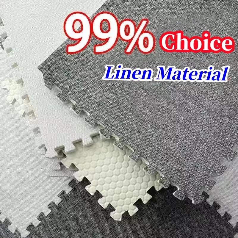 リネンタメフロアマット,10個セット,赤ちゃん用プレイマット,30x30cm