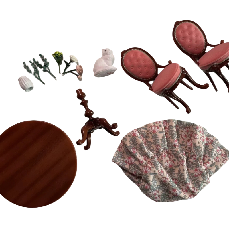 Original rement meu conjunto de mesa de chá cenas gachapon brinquedo decoração diy acessórios para crianças presentes