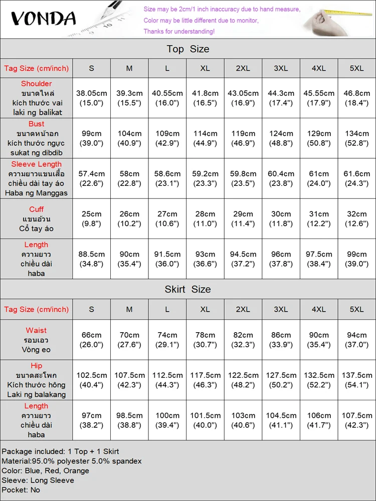 Vonda-女性用の長袖トップとハーフスカートのセット,プリントされた衣装,ボヘミアン,エレガントな2ピースのセット,ルーズフィット,カジュアル,ラージサイズ,5xl,2024