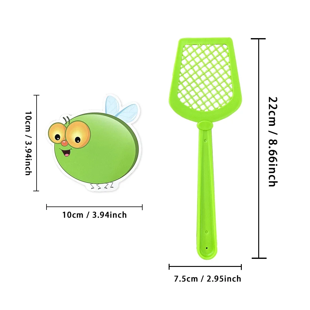 Fly Swatter Game Learning Game for Kids Double Sides Erasable Children Practice Letter / Numbers/ Color Words / Sight Words