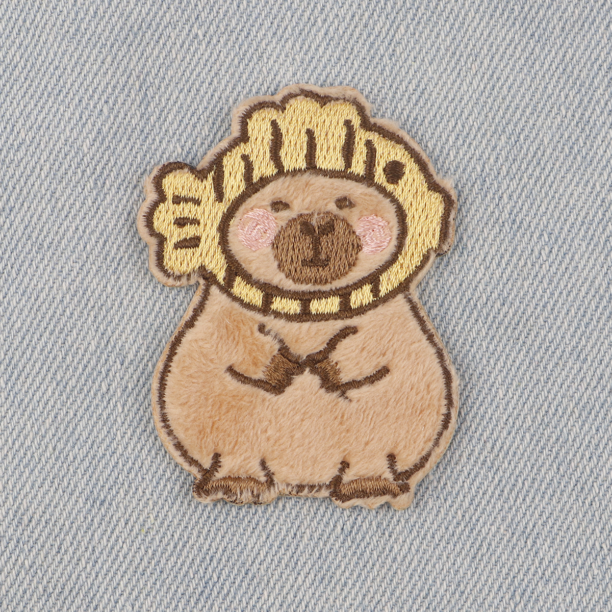 Cartoon Capybara Stickerei Patch Eisen auf Patches auf Kleidung Rucksack niedlichen Patches für Jacken DIY nähen Patch Aufkleber 5 teil/satz