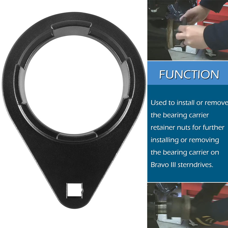 Blackhawk Drive Bearing Carrier Tool 91-805374 & Bearing Carrier Retainer Nuts Tool 91-8053741 for Mercruiser Bravo III Three 3