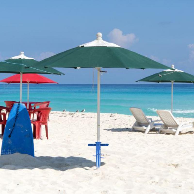 Guarda-chuva de praia ajustável portátil, Sand Anchor, Sunshade Fastener, Parasol resistente ao vento, Safe Stand para a praia