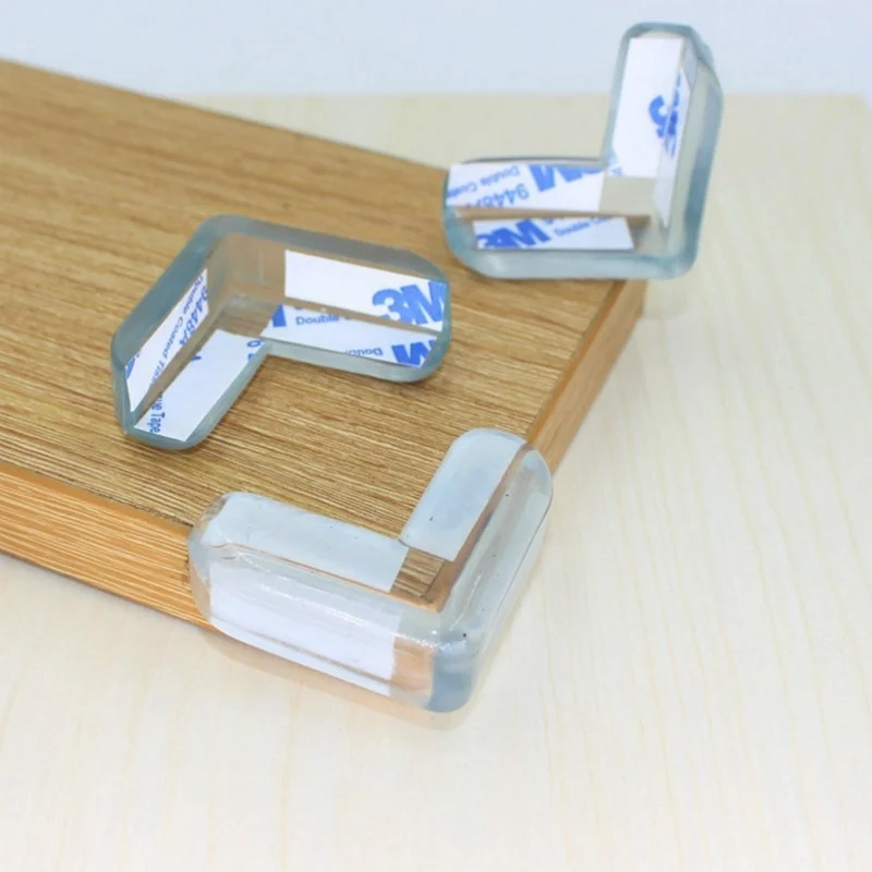 4PCS Child Safety Transparent Silicone Protector Table Corner Protection Cover Children Anticoll Liquid Silicone Rubber