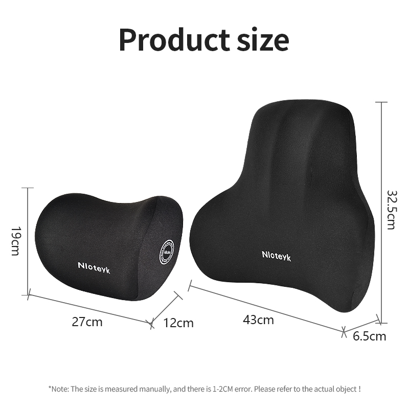 Cuscino per il collo dell'auto in memory foam Supporto lombare per auto per forniture per auto Cuscino per il collo universale Cuscino per la vita Accessori per seggiolino auto