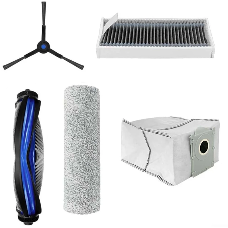 A86I-Suku Cadang Pengganti untuk Ecovacs X8 Pro untuk Pembersih Vakum Robot Omni Kantong Debu Filter HEPA Sikat Sisi Utama