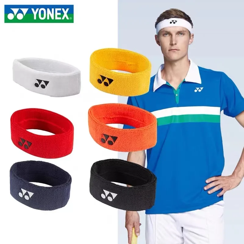 YONEX bádminton tenis deportes turbante diadema Fitness absorbente de sudor antideslizante cinturón grueso Yoga baloncesto correr bufanda