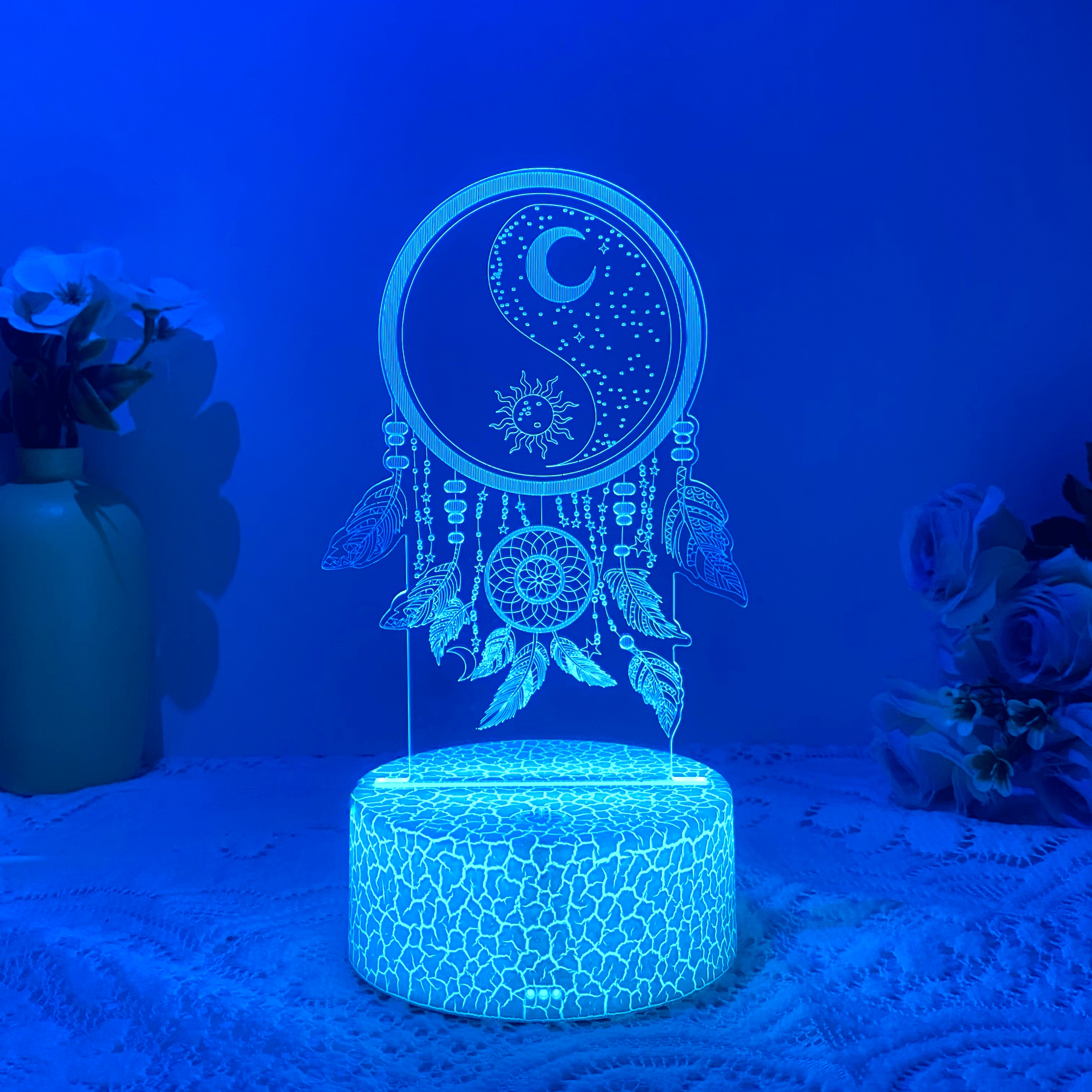 1pcs3D Fischernetz-Nachtlicht, USB kreatives Traum-dekoratives Nachtlicht, Geburtstags-Weihnachtsgeschenk an Freunde und Verwandte.