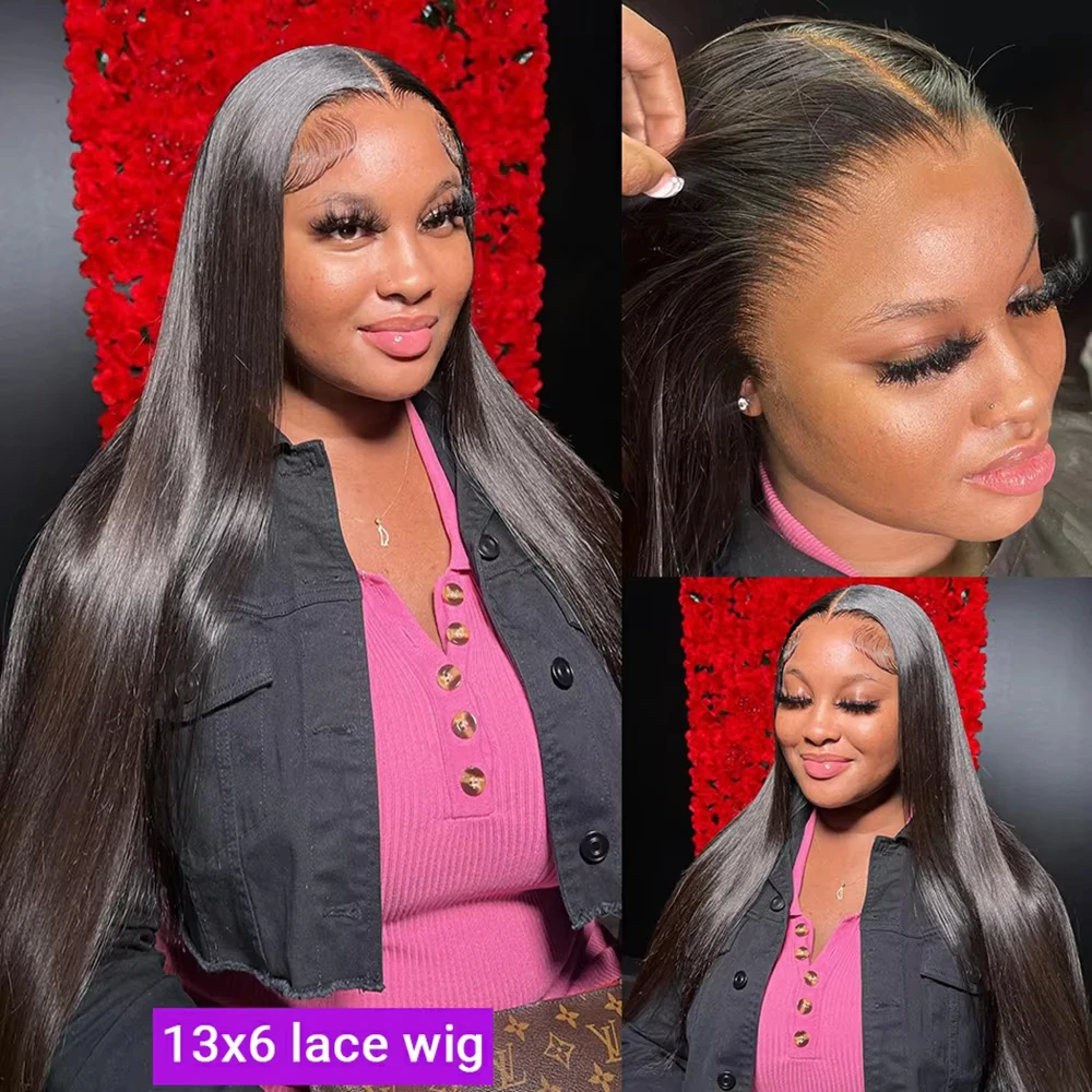 Pelucas delanteras de encaje 13x6 liso de hueso, cabello humano 5x5, peluca brasileña sin pegamento, cabello humano negro transparente 13x4 Hd, pelucas frontales de encaje