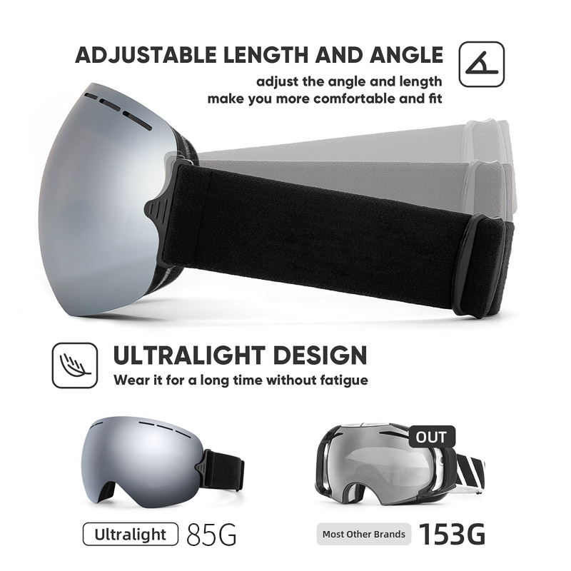 Jsjm-男性と女性のための防風スキーゴーグル、二重層、防曇、大きく、屋外、スノーボード、新しい冬